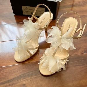 NEW Nude Sheer Ankle Strap Heel